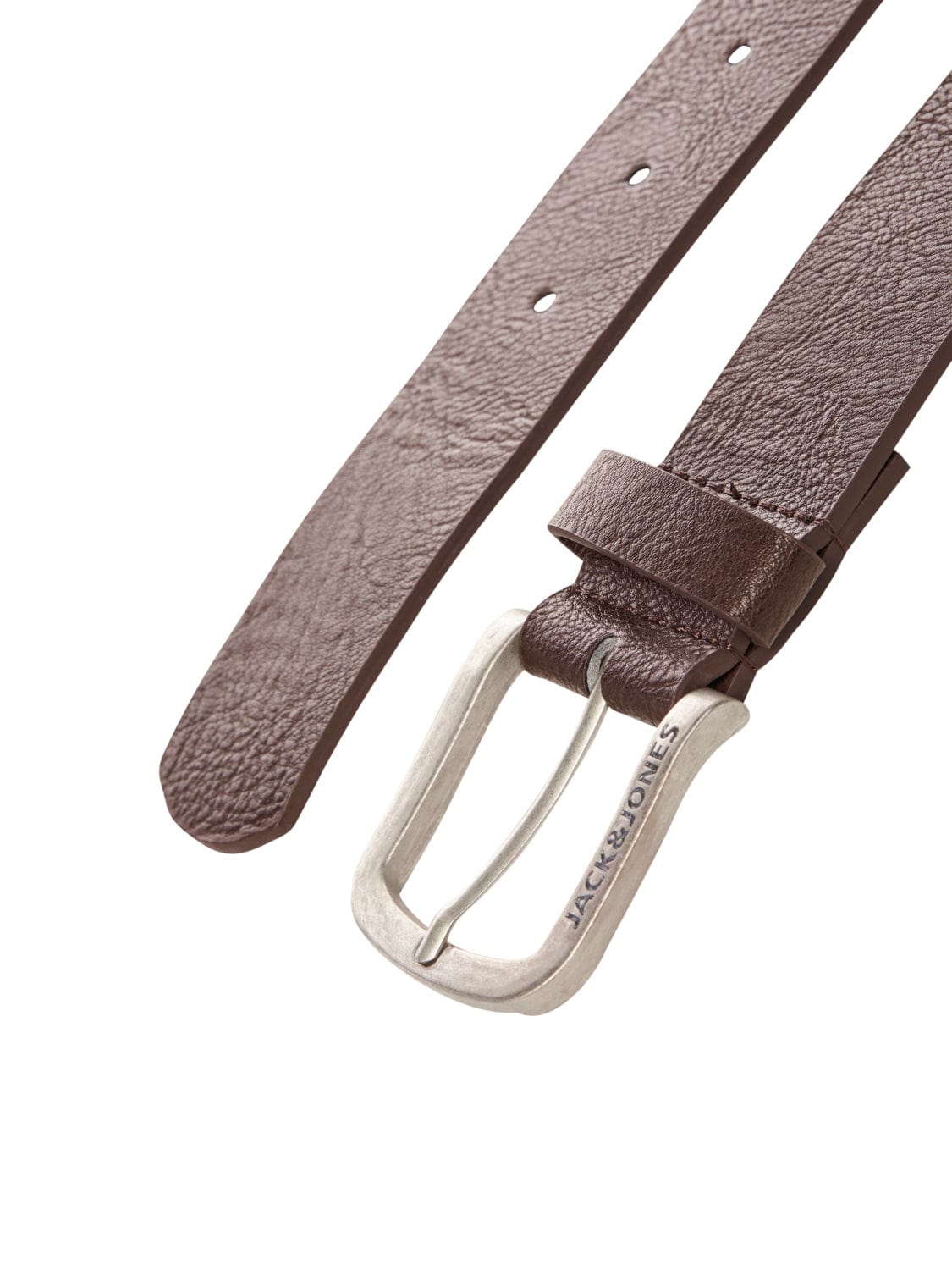 Cinturón con logo marrón con hebilla metálica -HARRY